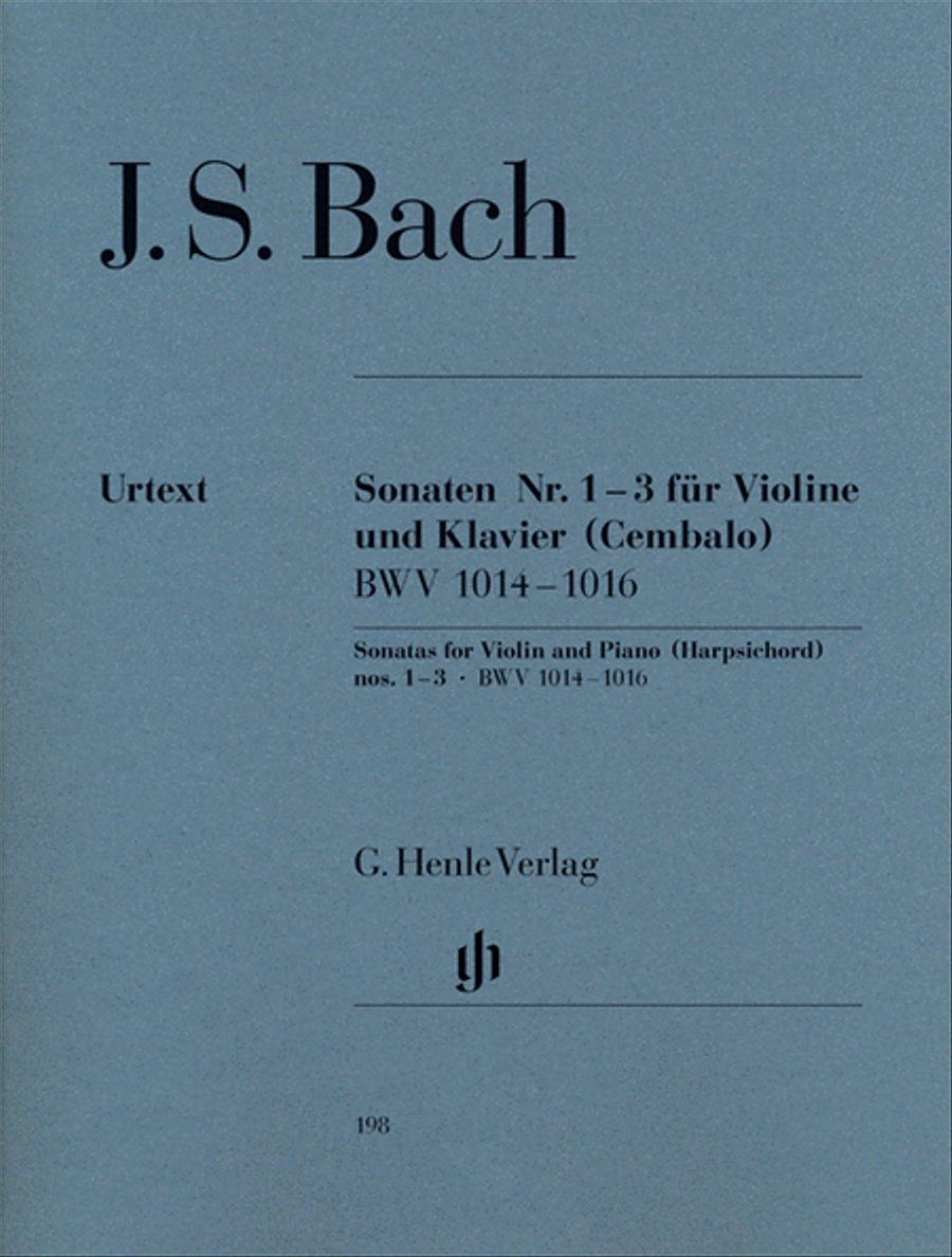 Sonatas for Violin and Piano (Harpsichord) 1-3 BWV 1014-1016 Violin Solo scores gallery preview page 1