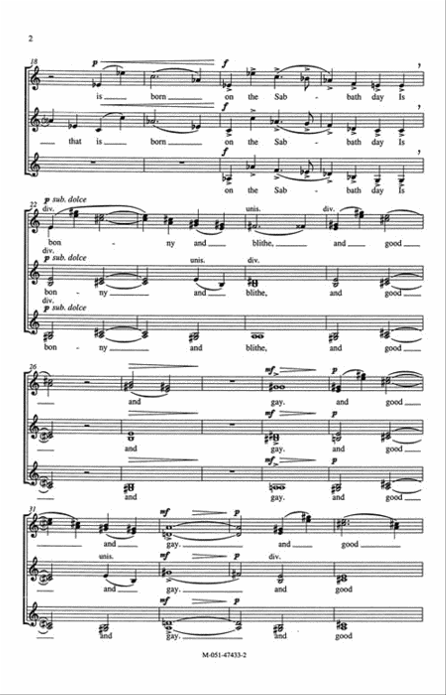 Sabbath's Child (Proclamation) SSA scores gallery preview page 3