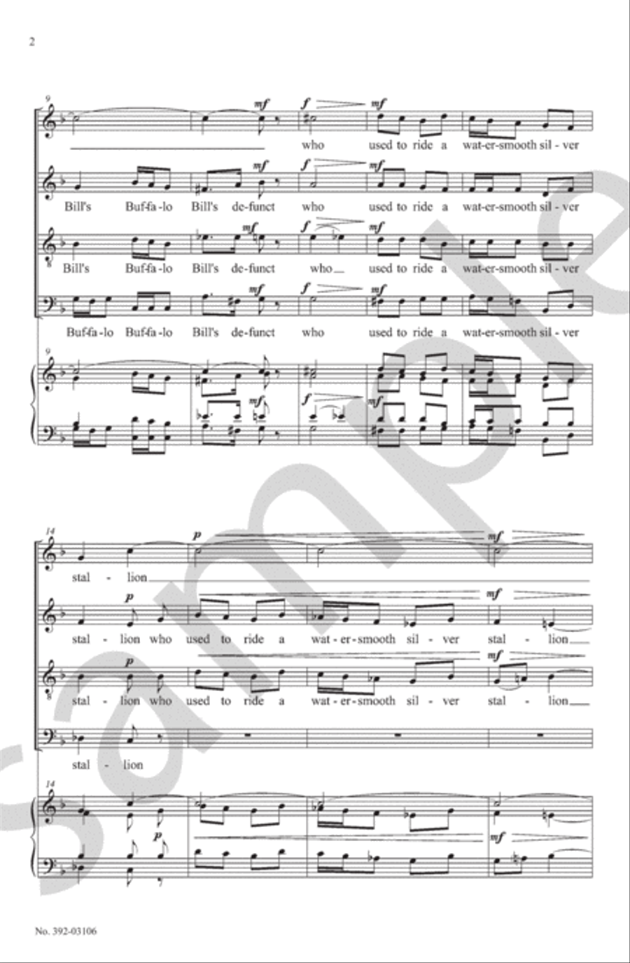 4 e e cummings Songs 4-Part scores gallery preview page 4
