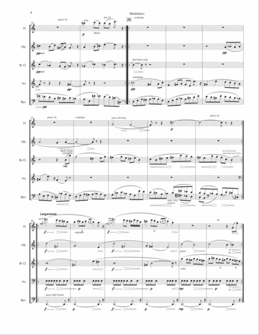 Meditation for woodwind quintet Woodwind Quintet scores gallery preview page 4