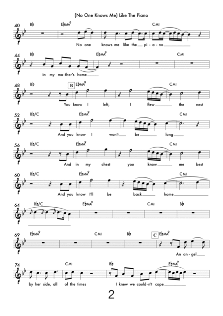 (no One Knows Me) Like The Piano Large Ensemble scores gallery preview page 2
