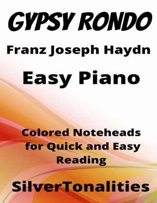 Book cover for Gypsy Rondo Easy Piano Sheet Music with Colored Notation