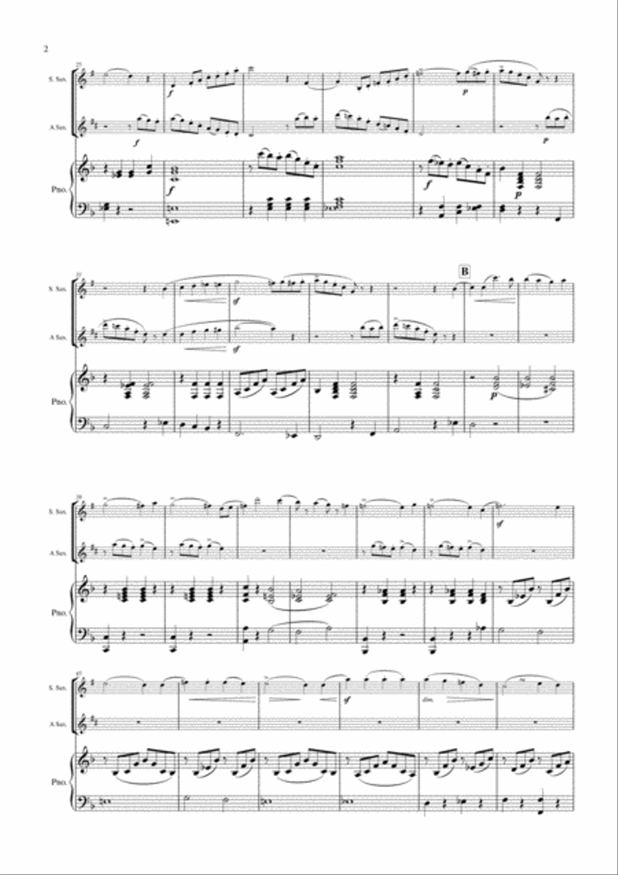 Konzertstück No.2, Op.114 arranged for 2 saxophones and piano Woodwind Ensemble scores gallery preview page 3
