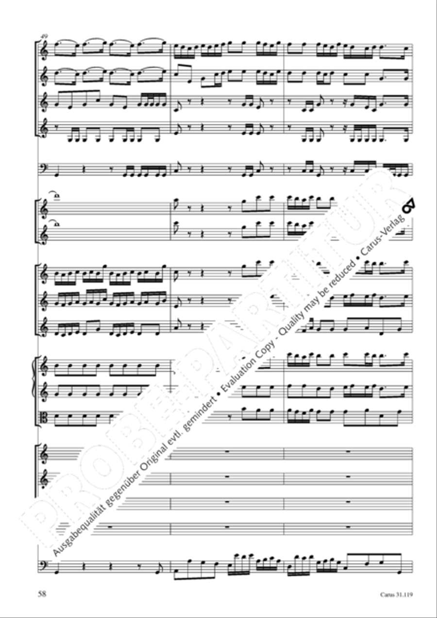Praise the Lord, O Jerusalem (Preise, Jerusalem, den Herrn) 4-Part scores gallery preview page 59