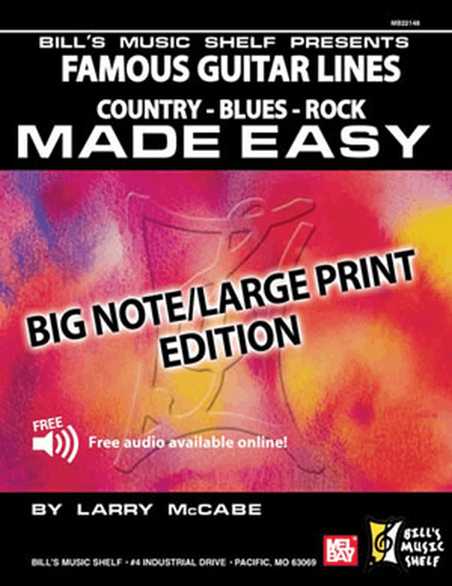 Famous Guitar Lines Made Easy - Big Note/Large Print Edition Guitar scores gallery preview page 1