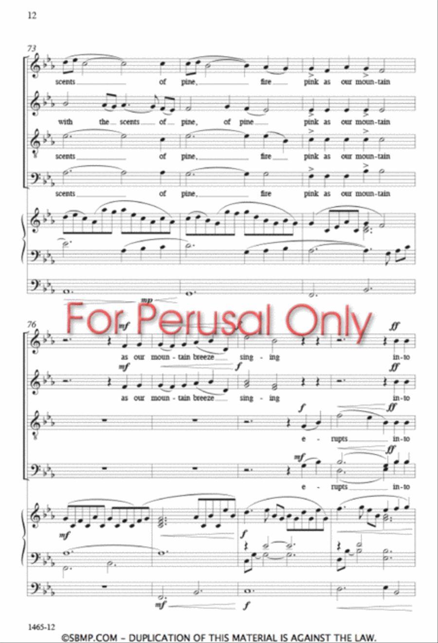 The Eyes of the Heart - SATB Octavo 4-Part scores gallery preview page 11