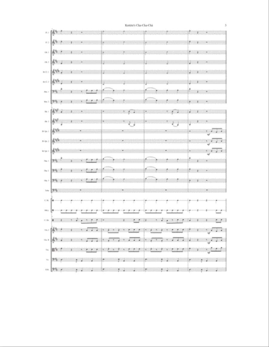 Kutútu's Cha-Cha-Chá Full Orchestra scores gallery preview page 4