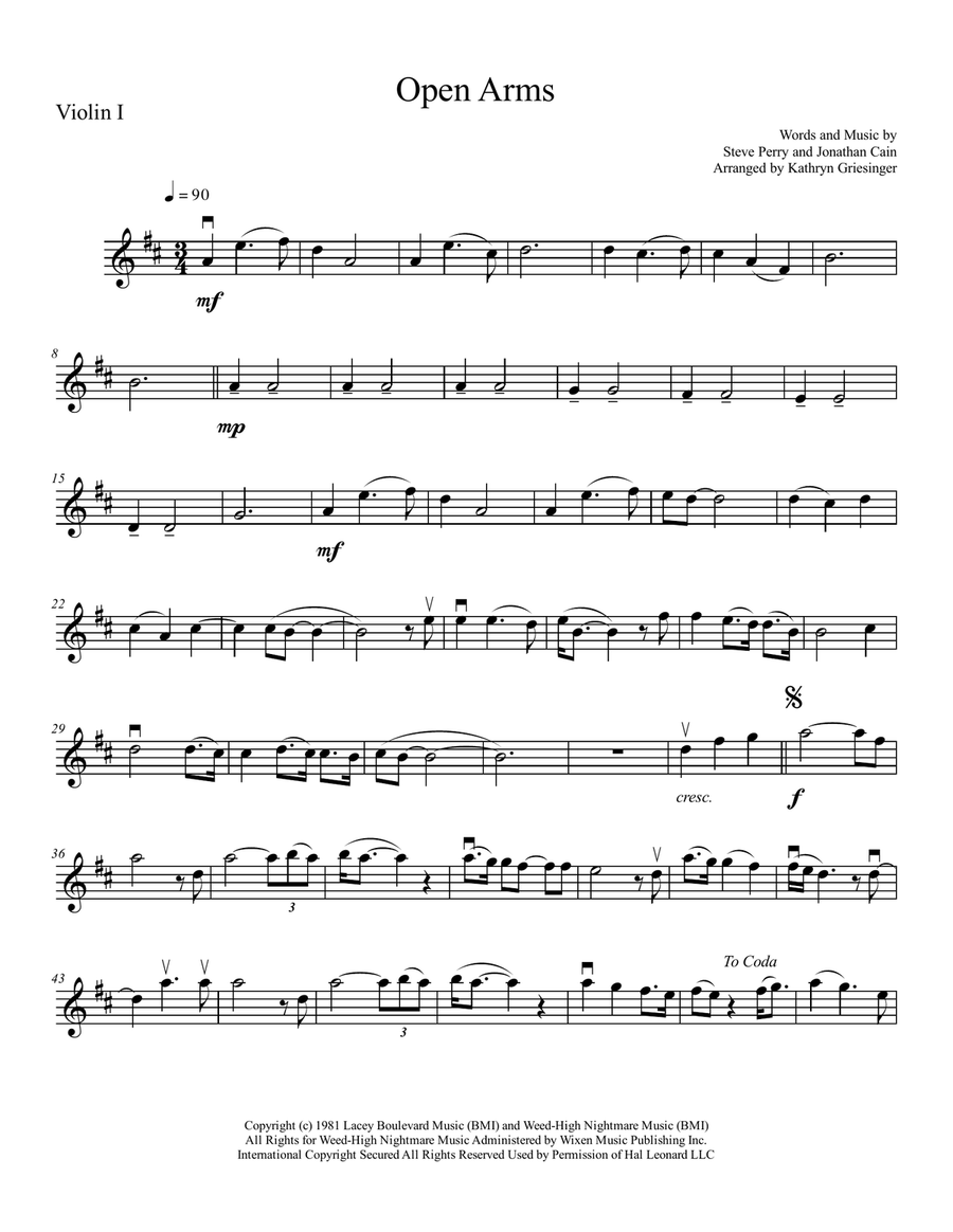 Open Arms String Quartet scores gallery preview page 1