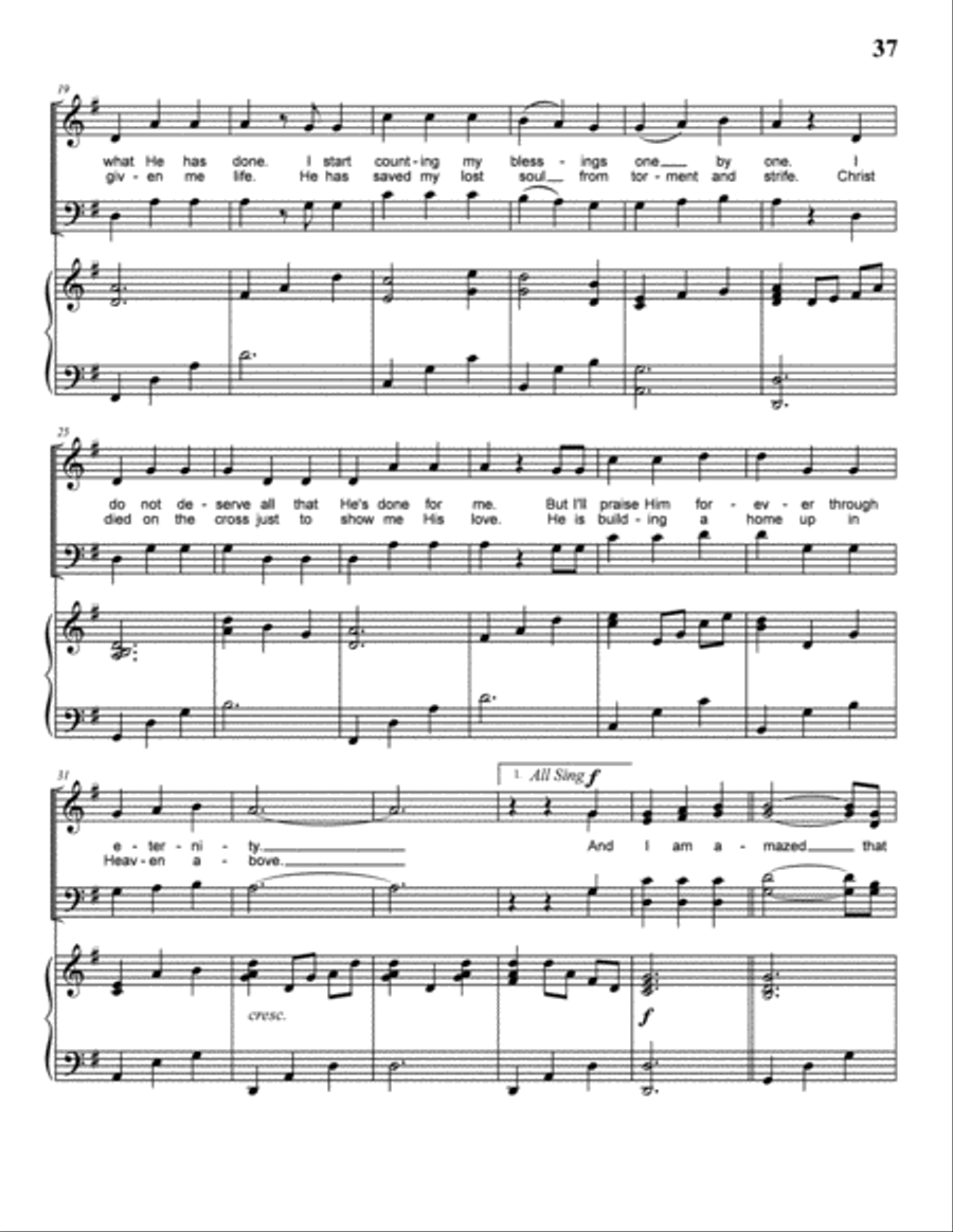 I Am So Blessed 4-Part scores gallery preview page 2