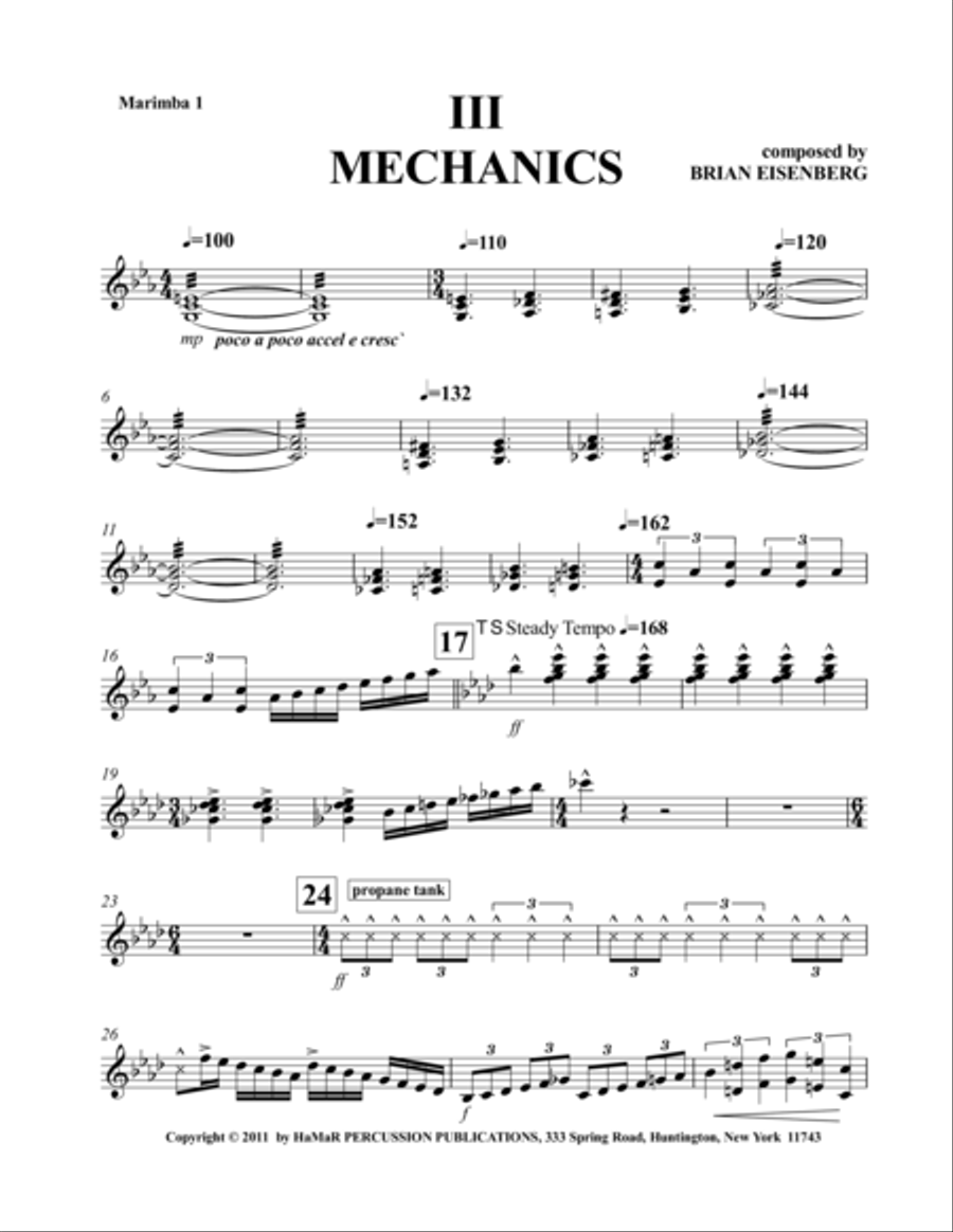 III Mechanics Snare Drum scores gallery preview page 1