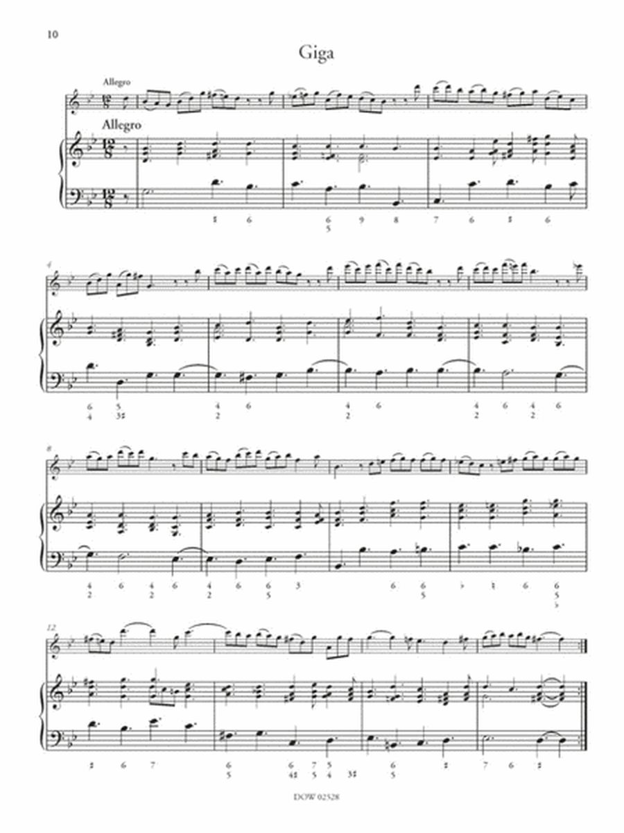 Sonata for Treble (Alto) Recorder and B.c.
