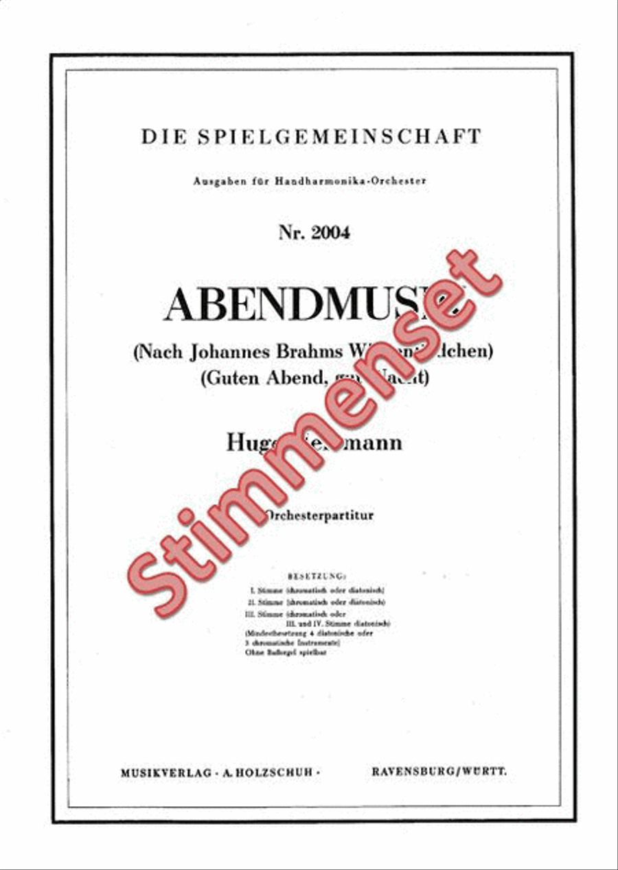 Abendmusik Accordion Orchestra scores gallery preview page 1