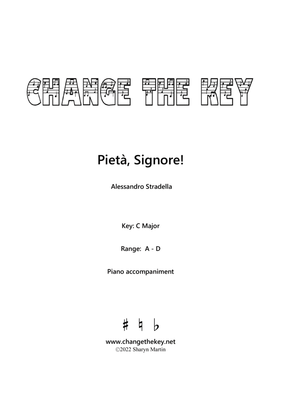 Pieta, Signore! C Major Voice Solo scores gallery preview page 1
