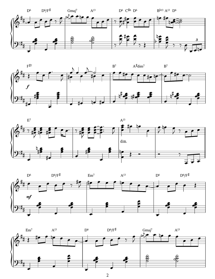 Santa Baby Santa Baby Piano Solo scores gallery preview page 2