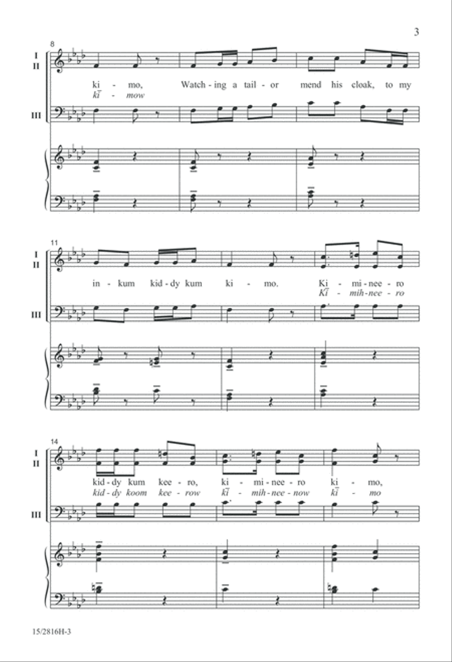Kimineero (The Carrion Crow) 3-Part scores gallery preview page 4
