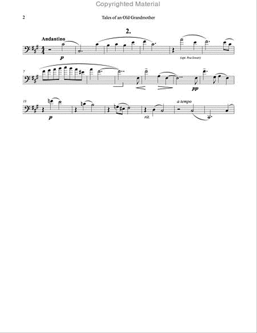 Tales of an Old Grandmother, Op. 31 for Euphonium & Piano Euphonium scores gallery preview page 3