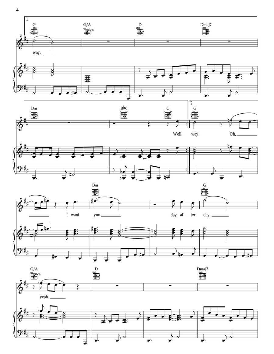 Show Me The Way Show Me The Way Piano, Vocal, Guitar scores gallery preview page 4