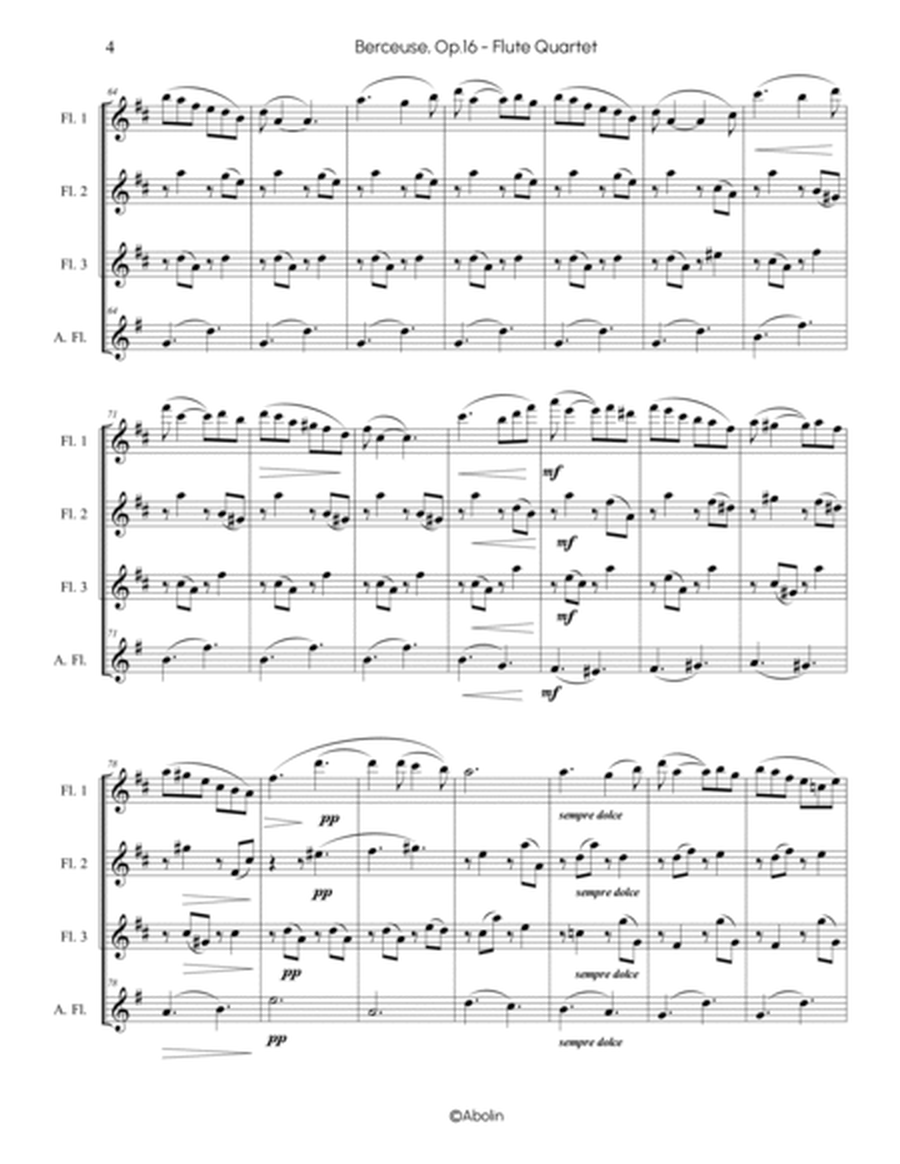 Faure: Berceuse Op.16 - Flute Quartet (Flute Choir) image number null