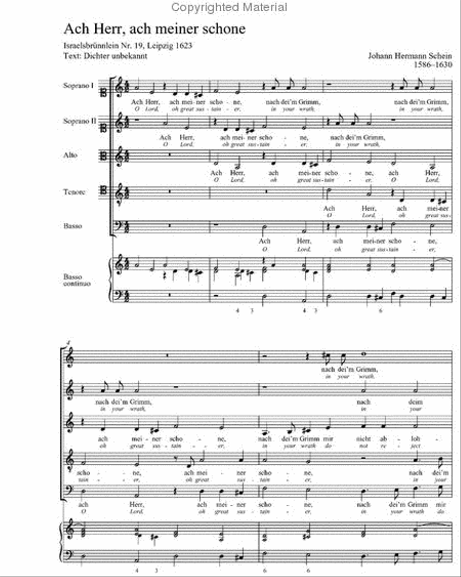 O Lord, oh great sustainer (Ach Herr, ach meiner schone) SSATB scores gallery preview page 2