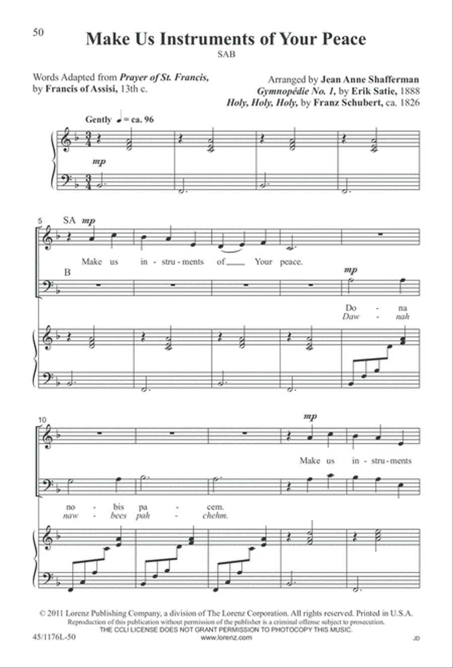 10 More Anthems for about 10 Singers 3-Part scores gallery preview page 50