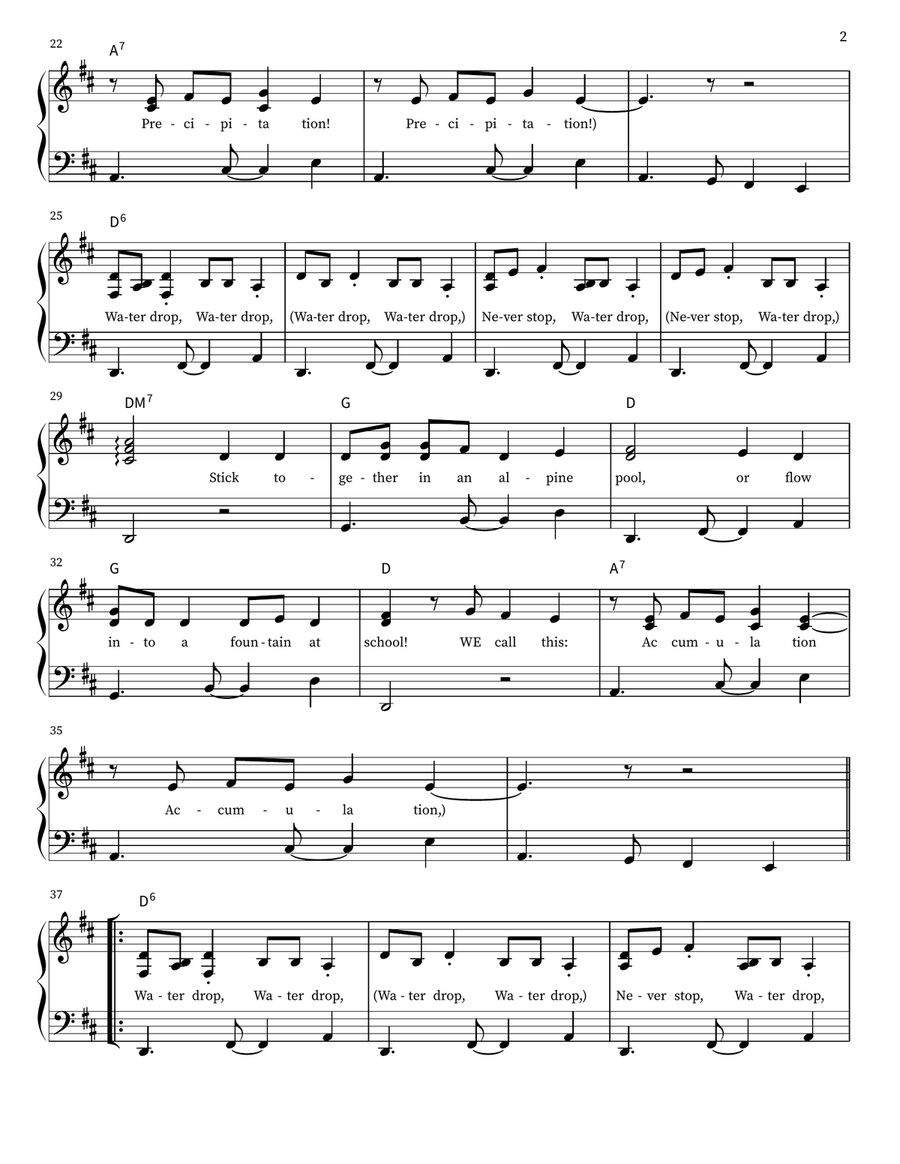Water Drop, Water Drop! Second Grade Version Piano Method scores gallery preview page 2