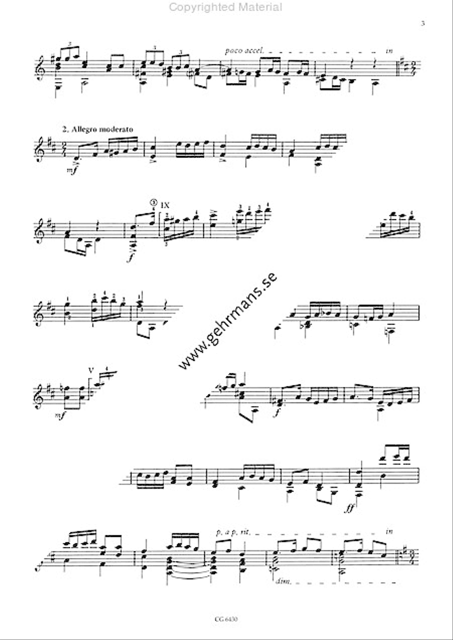 Variationer over Nackens polska Classical Guitar scores gallery preview page 3