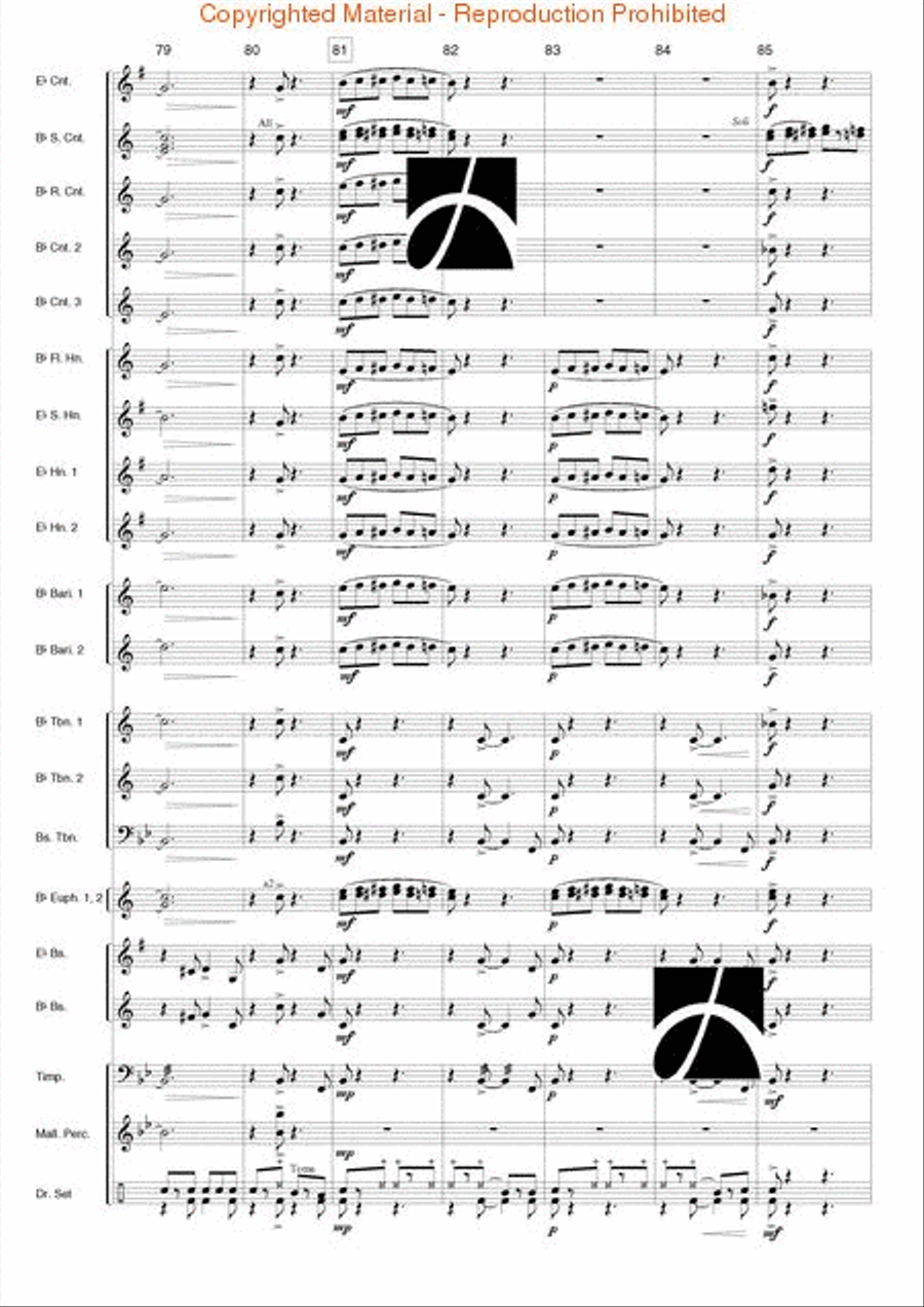 Marching Blues Marching Blues Concert Band scores gallery preview page 12