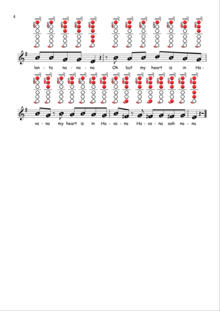 Havana Havana Flute Solo scores gallery preview page 4