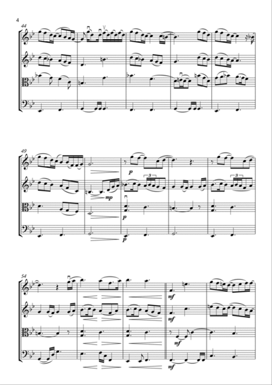 Kiss From A Rose String Quartet scores gallery preview page 4
