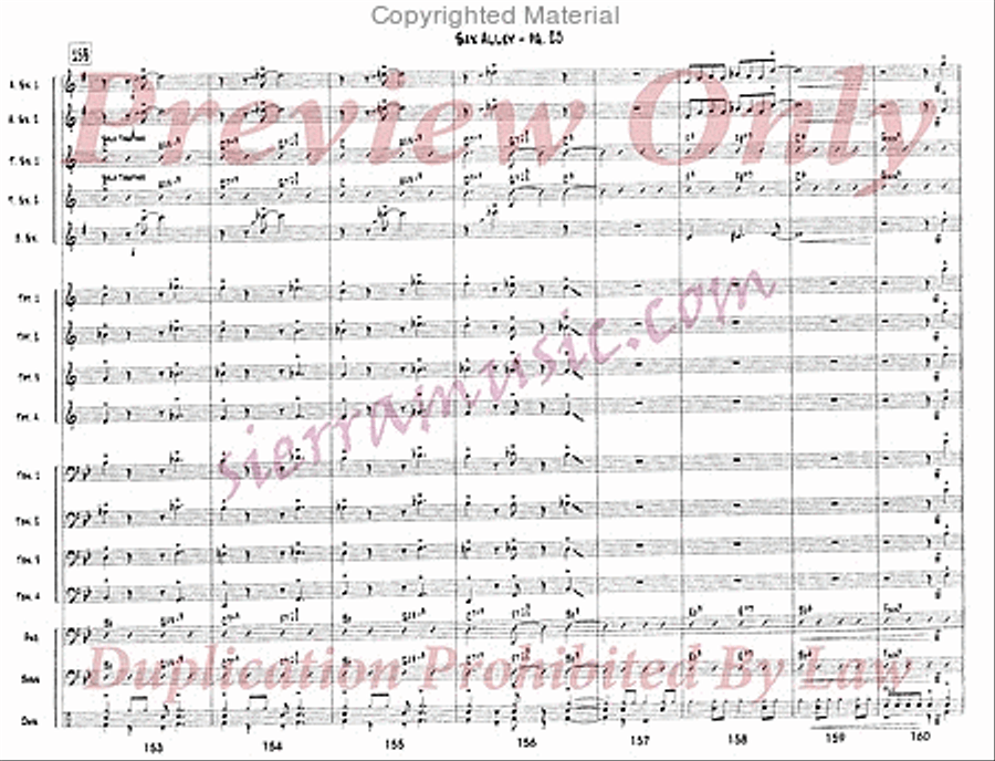 Sax Alley Jazz Ensemble scores gallery preview page 21
