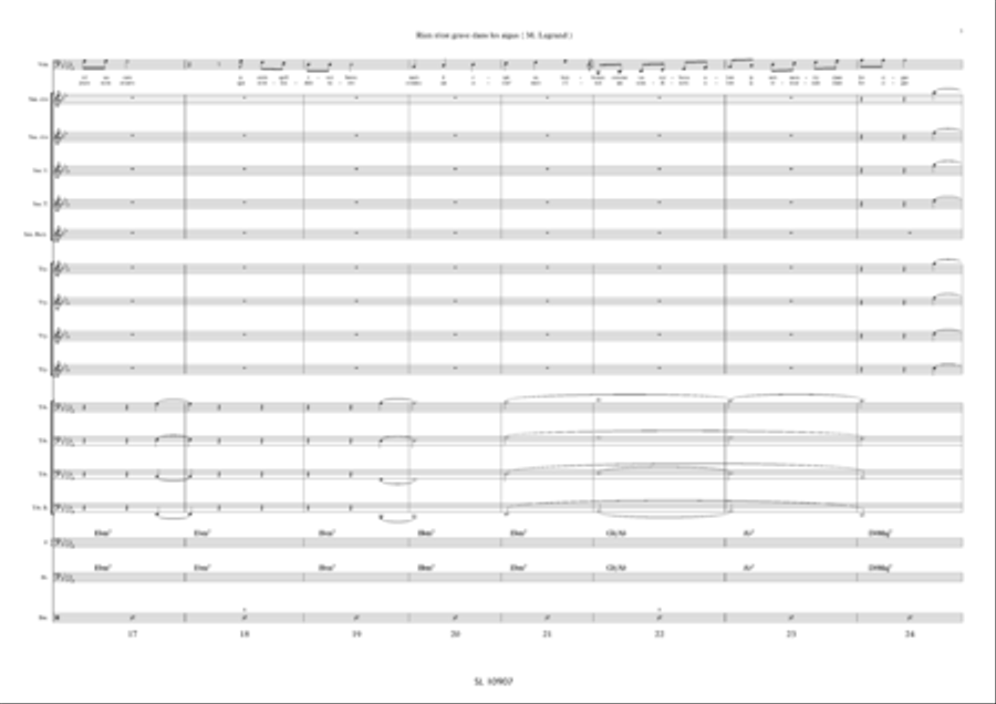 Rien n'est grave dans les aigues pour voix solo et big band Jazz Ensemble scores gallery preview page 4