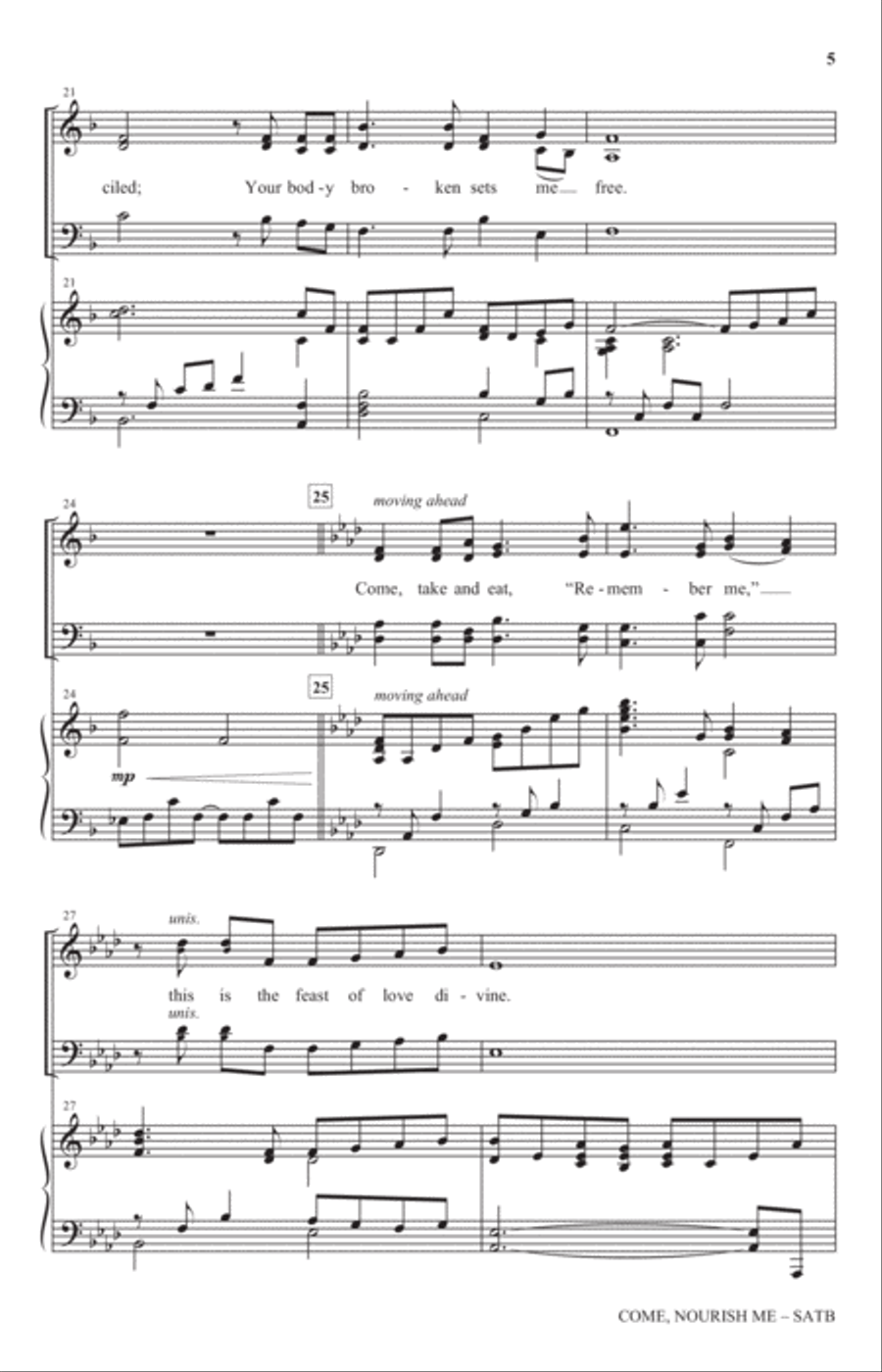 Come Nourish Me 4-Part scores gallery preview page 4