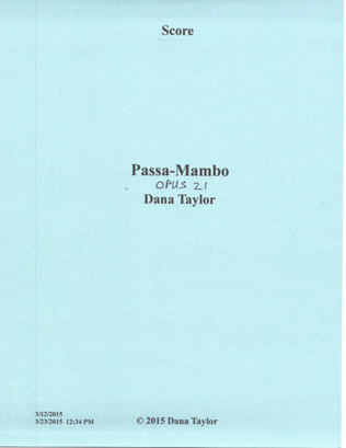 Passa-Mambo Opus 21