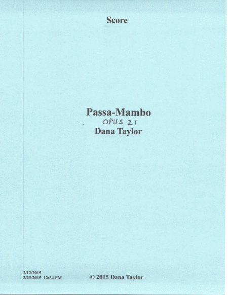 Passa-Mambo Opus 21 image number null