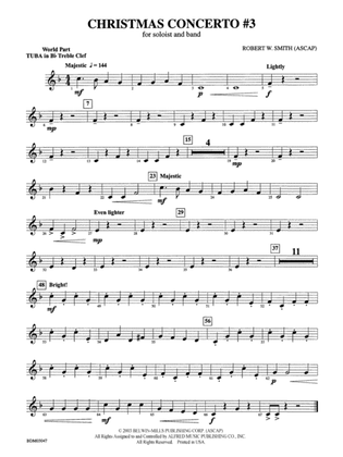 Christmas Concerto #3 (for Soloist and Band): (wp) B-flat Tuba T.C.