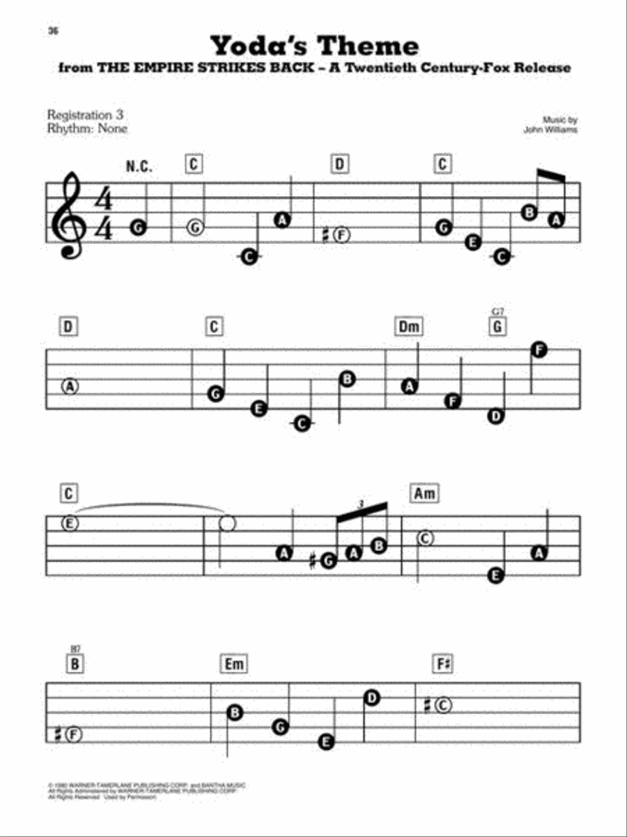 Star Wars Electronic Keyboard scores gallery preview page 7