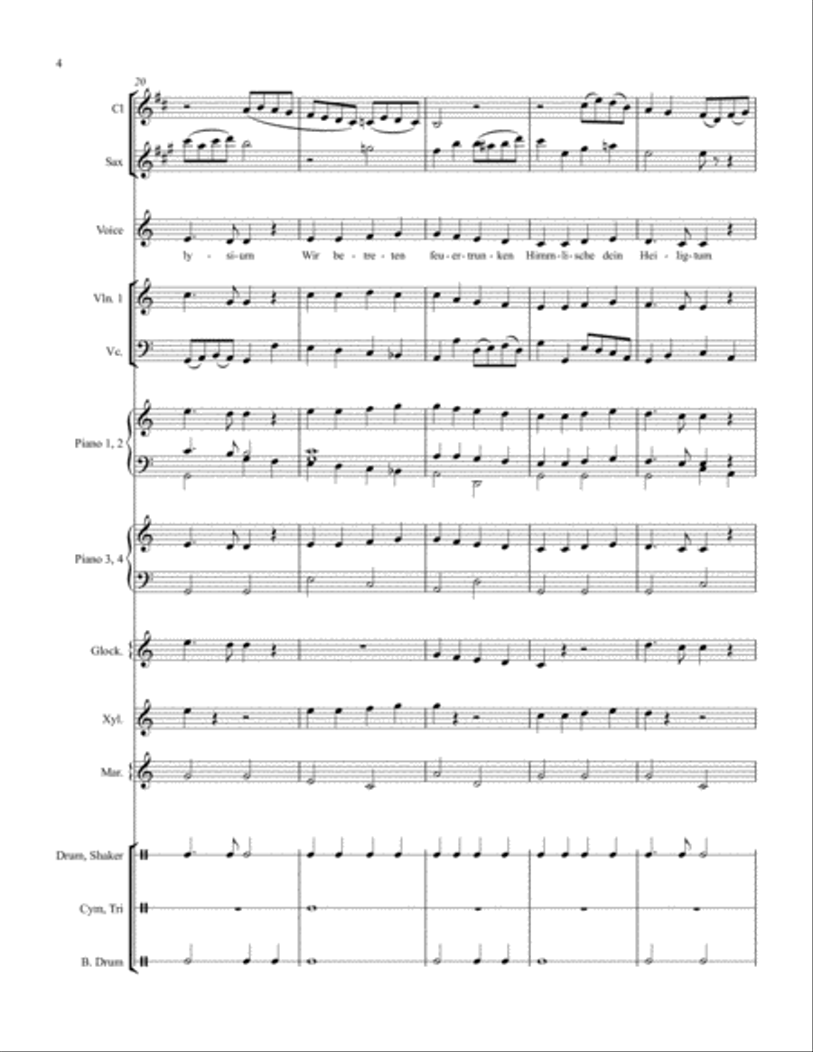 Beethoven: Ode to Joy from Symphony #9 Unison Choir scores gallery preview page 5