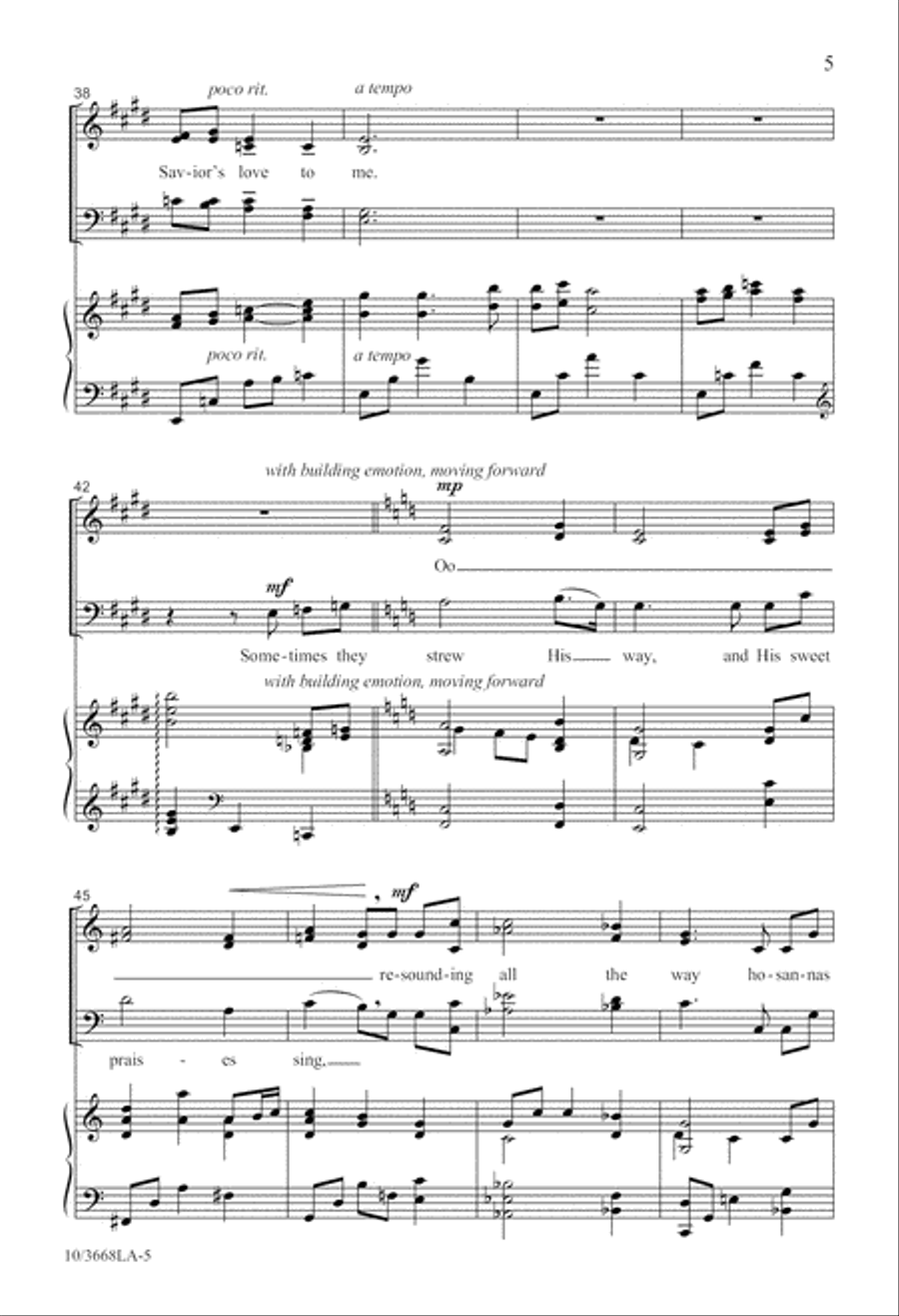 My Savior's Love to Me My Savior's Love to Me 4-Part scores gallery preview page 5