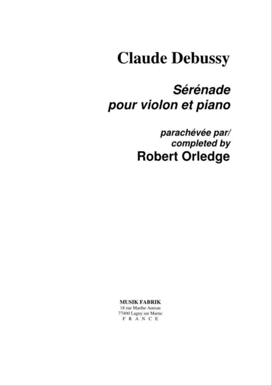 Serenade Serenade Violin Solo scores gallery preview page 1