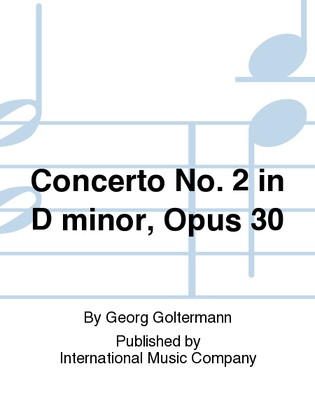 Book cover for Concerto No. 2 In D Minor, Opus 30