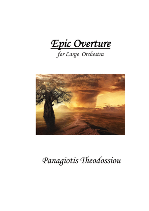 Book cover for "Epic Overture" for large orchestra