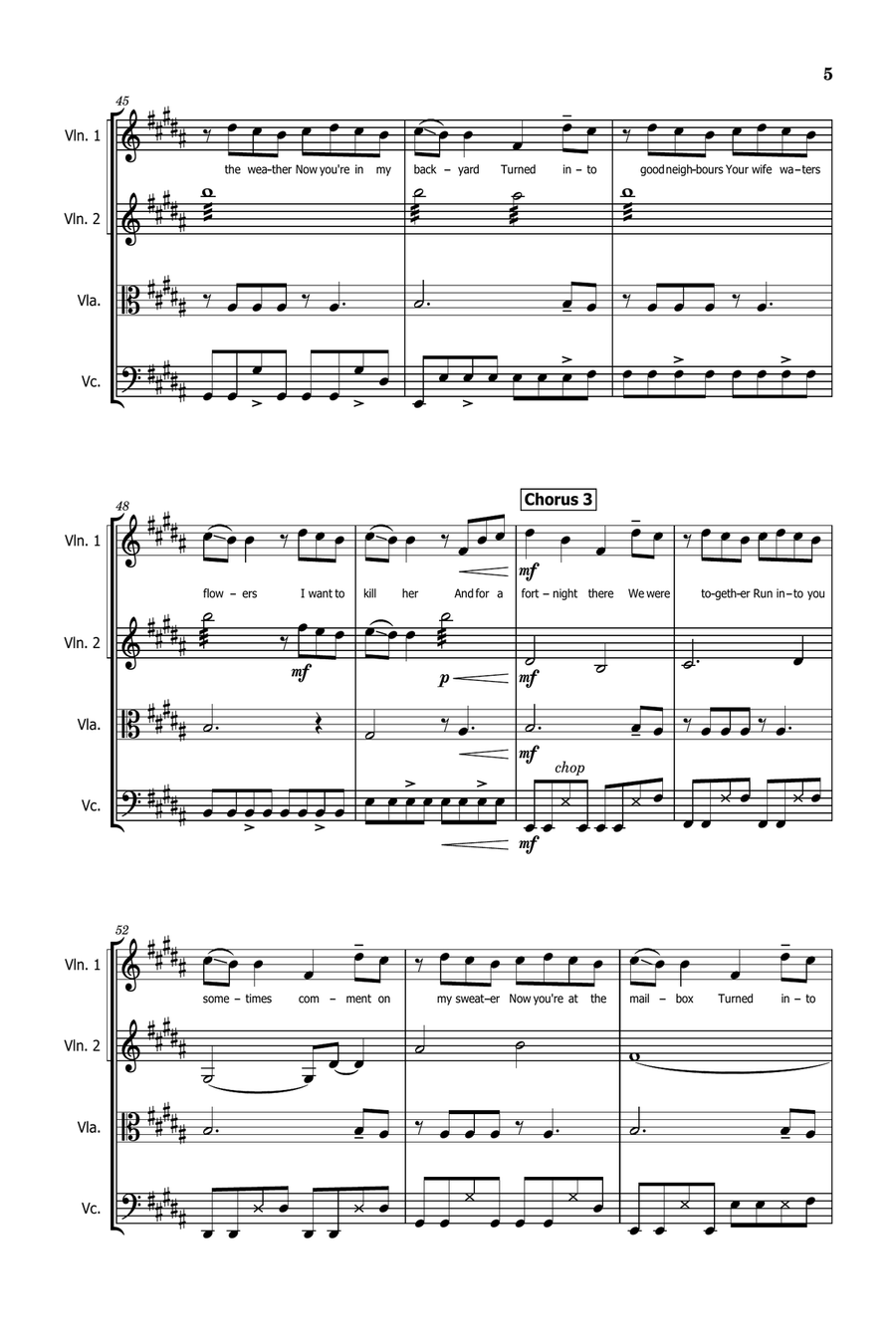 Fortnight String Quartet scores gallery preview page 5