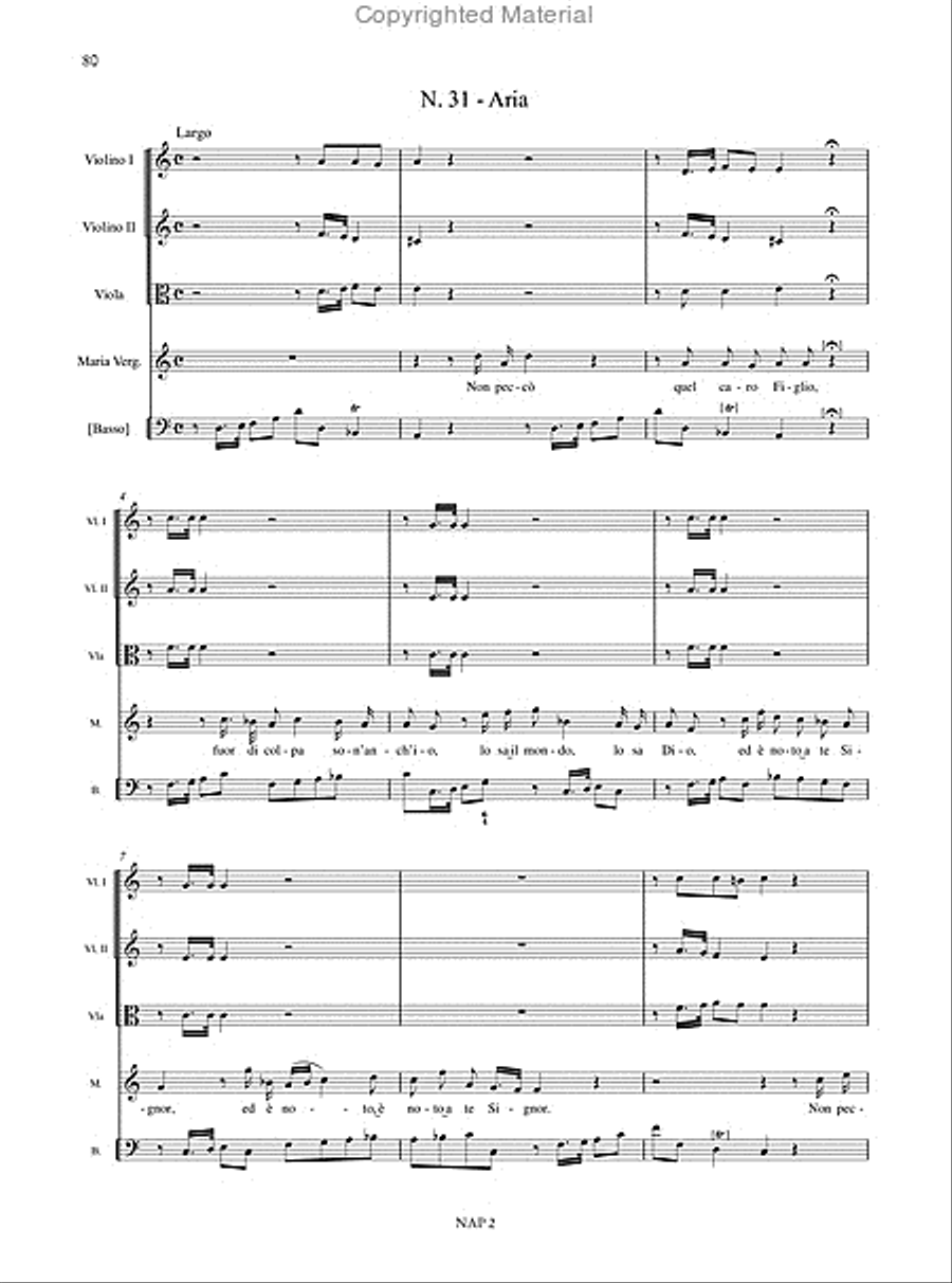 Oratorio di Maria dolorata (Napoli, ca. 1723) for 5 Voices, Choir and Instruments. Critical Edition Choir scores gallery preview page 11