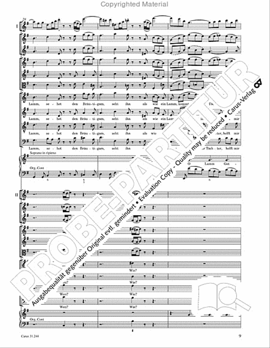 St. Matthew Passion (Matthaus-Passion) 4-Part scores gallery preview page 11