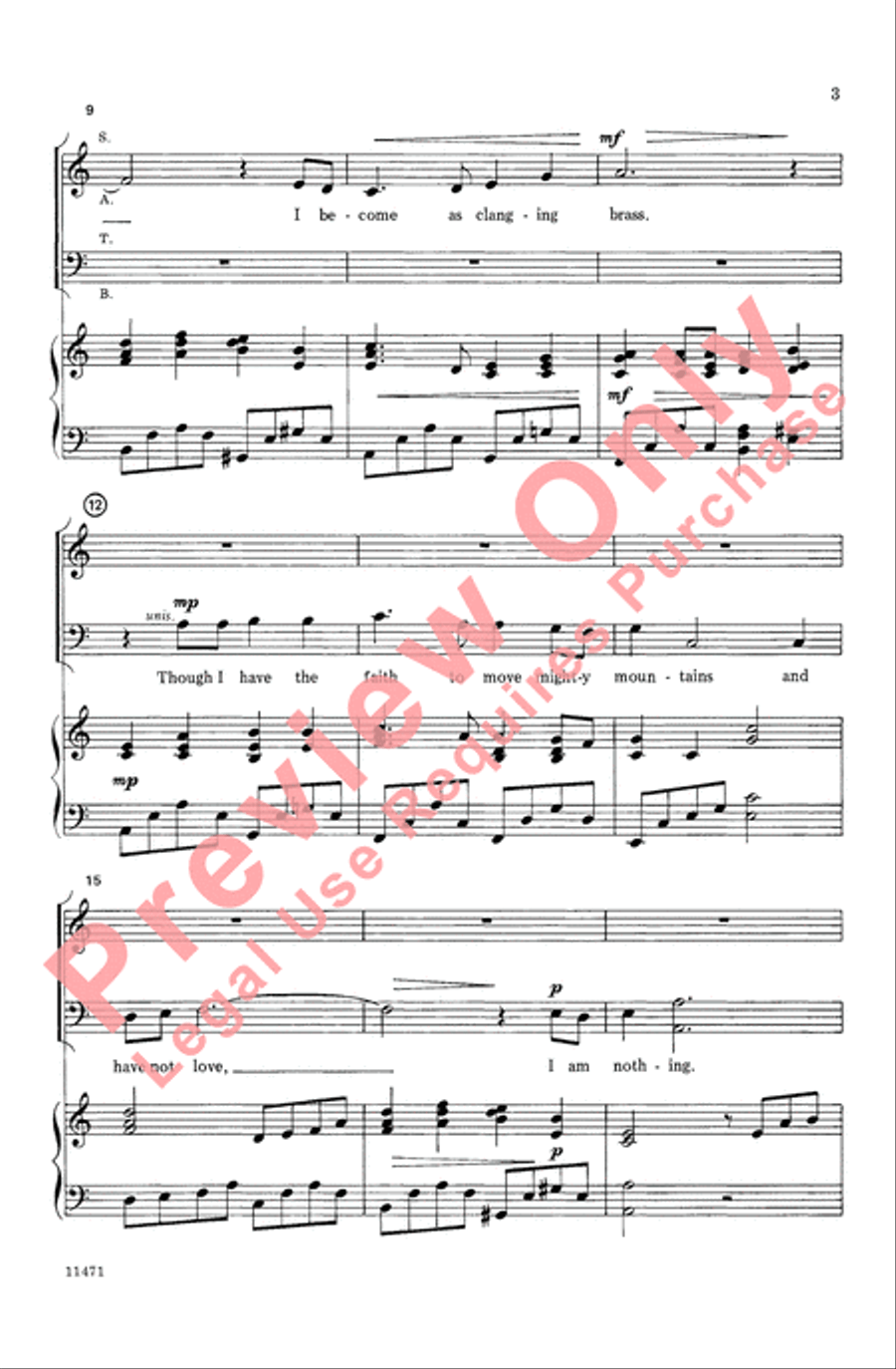 The Greatest of These Is Love 4-Part scores gallery preview page 4