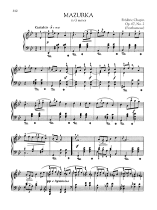 Mazurka in G minor, Op. 67, No. 2 (Posthumous)