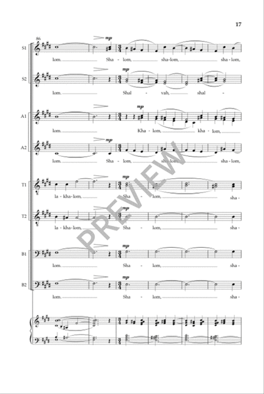 Jerusalem (SSAATTBB) SSAATTBB scores gallery preview page 18