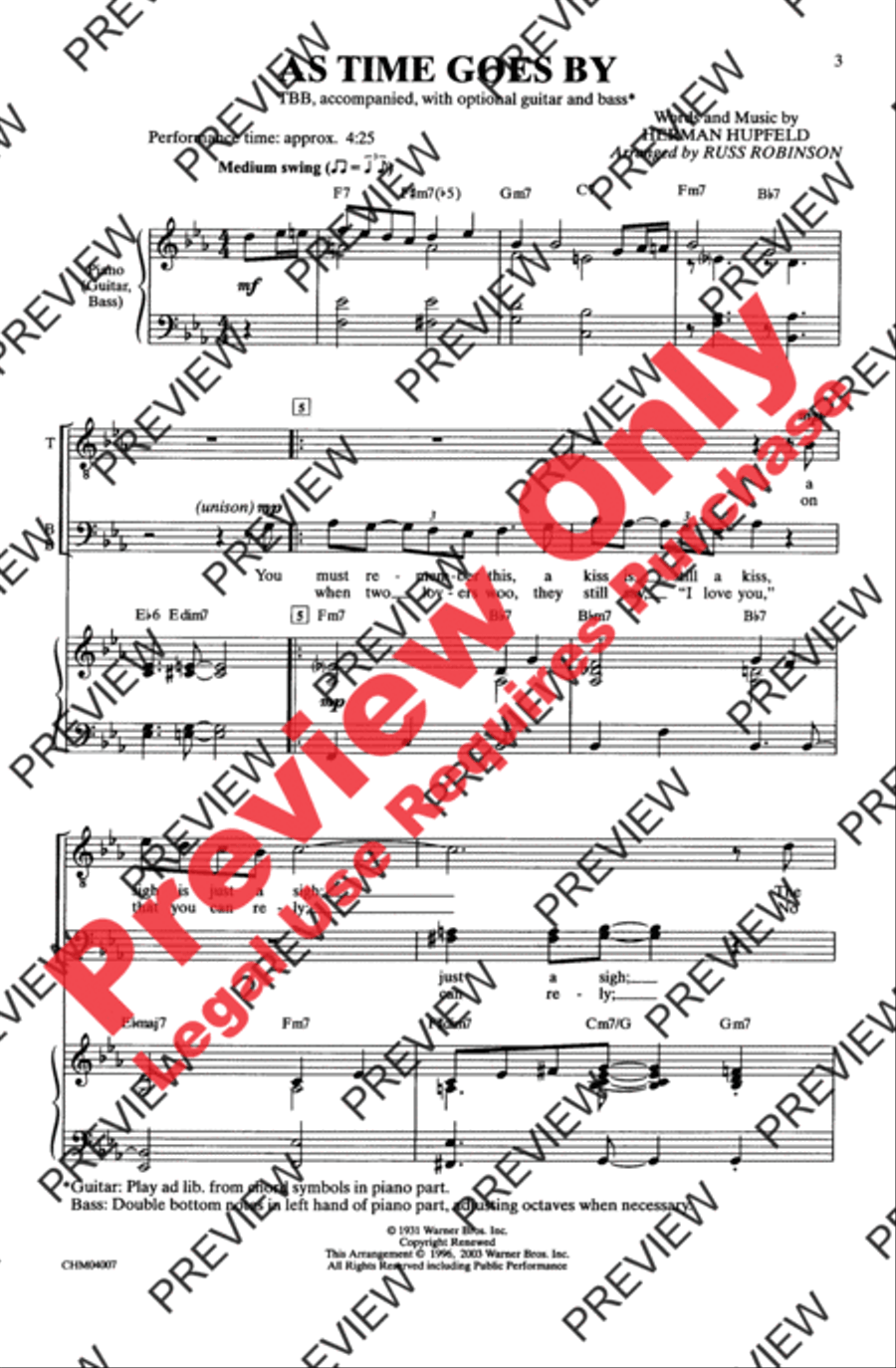 As Time Goes By Men's Choir scores gallery preview page 2