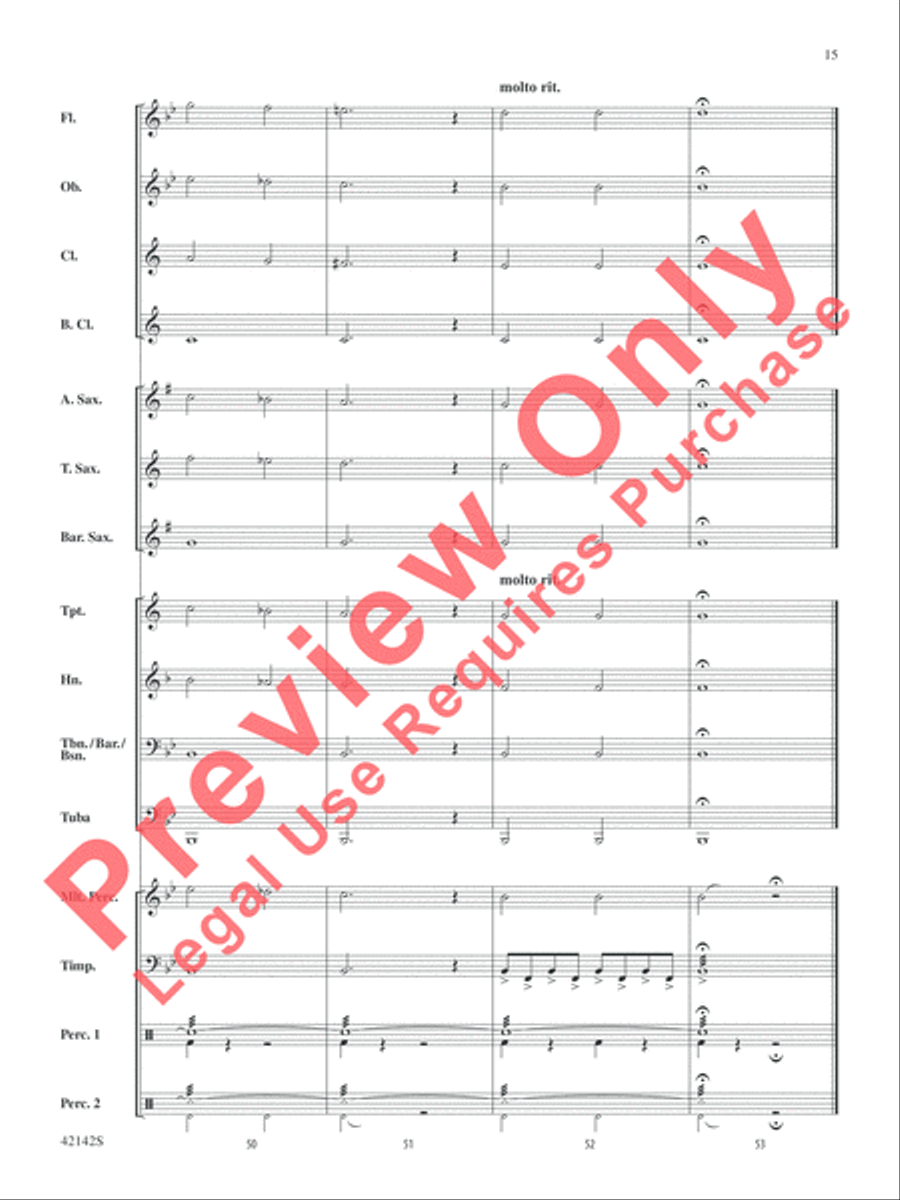Finale from The Firebird Concert Band scores gallery preview page 15