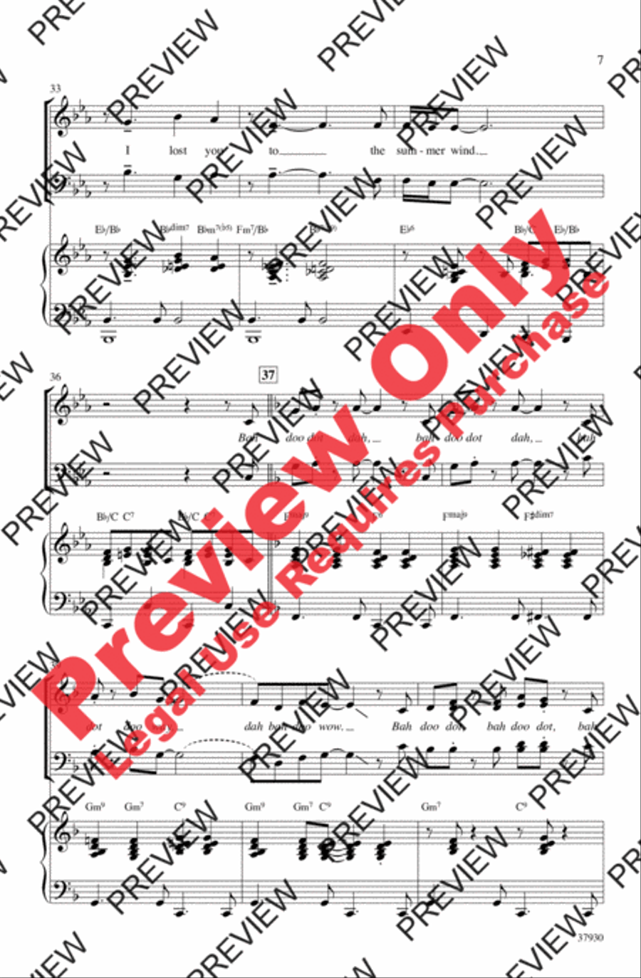 Summer Wind Summer Wind 4-Part scores gallery preview page 7